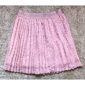 Culture of Life COL1972 Pink Crinkle Pleated Skirt Rayon Blend Women’s Large Y2K